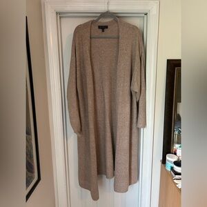 Cozy Tan Long Cardigan Sweater
